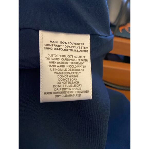 Cooper St. Womens Dress Size 4 Navy Blue Lace Sheath Deep V-Neck Sexy Short NEW - Picture 7 of 8